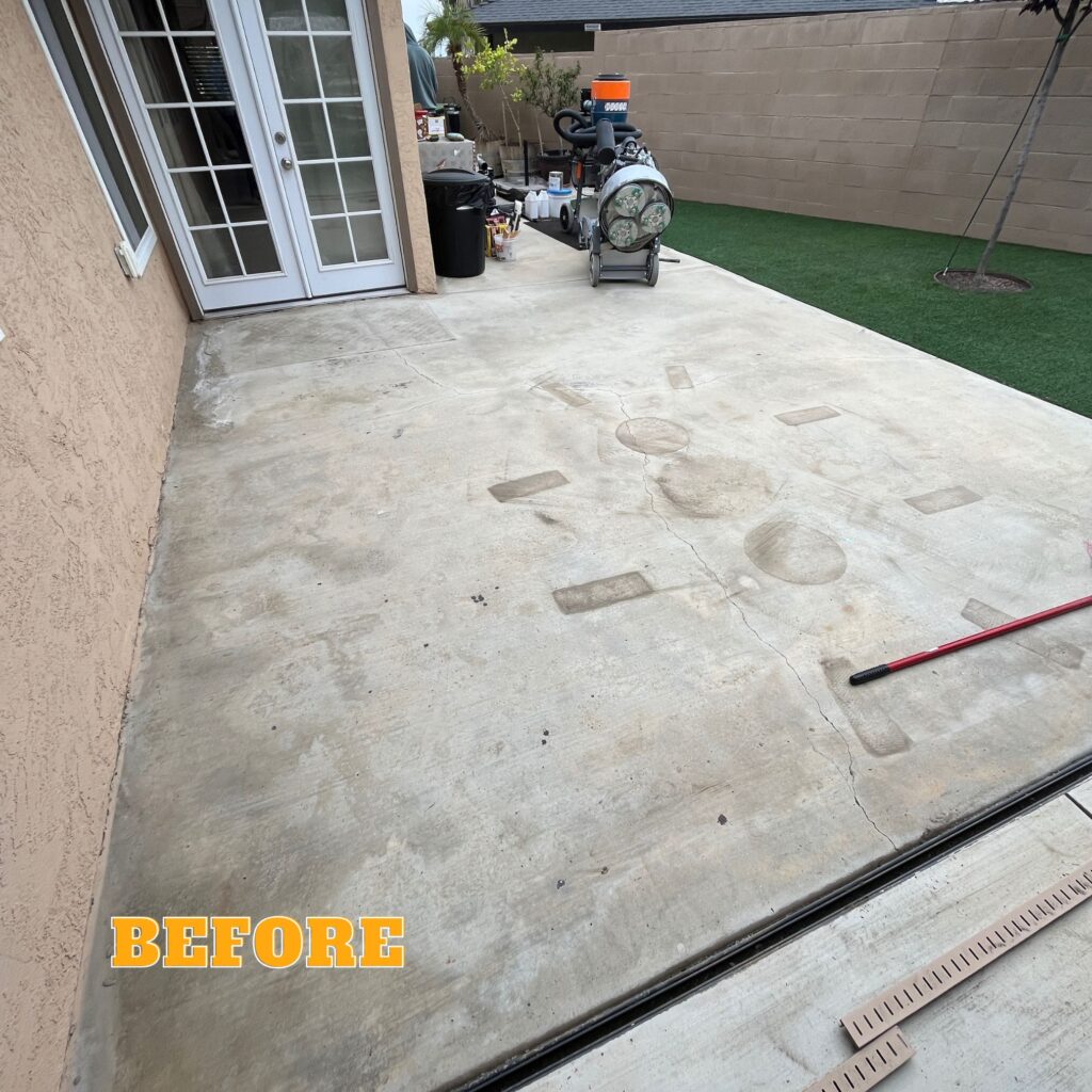 Before Concrete Coating