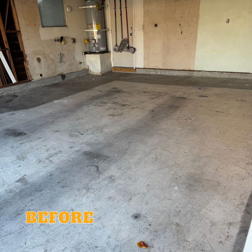 Before Garage Floor Coating
