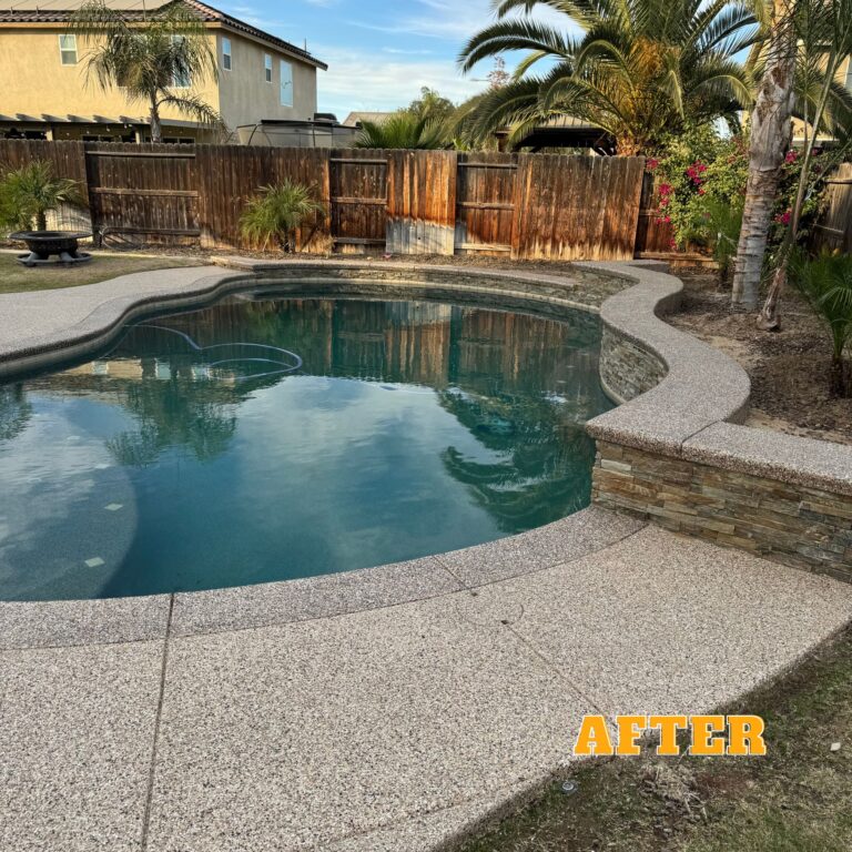 Pool deck coating in Bakersfield CA - after
