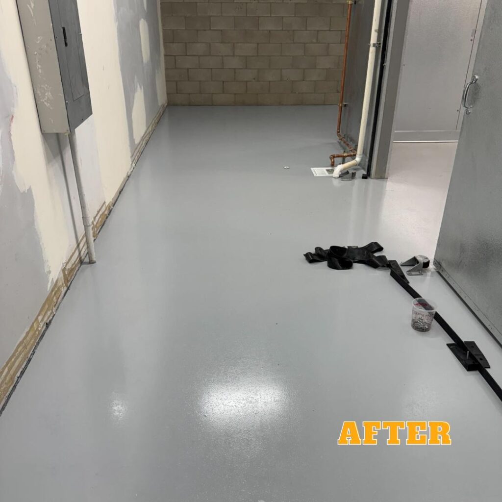 Industrial Concrete Floor After Epoxy