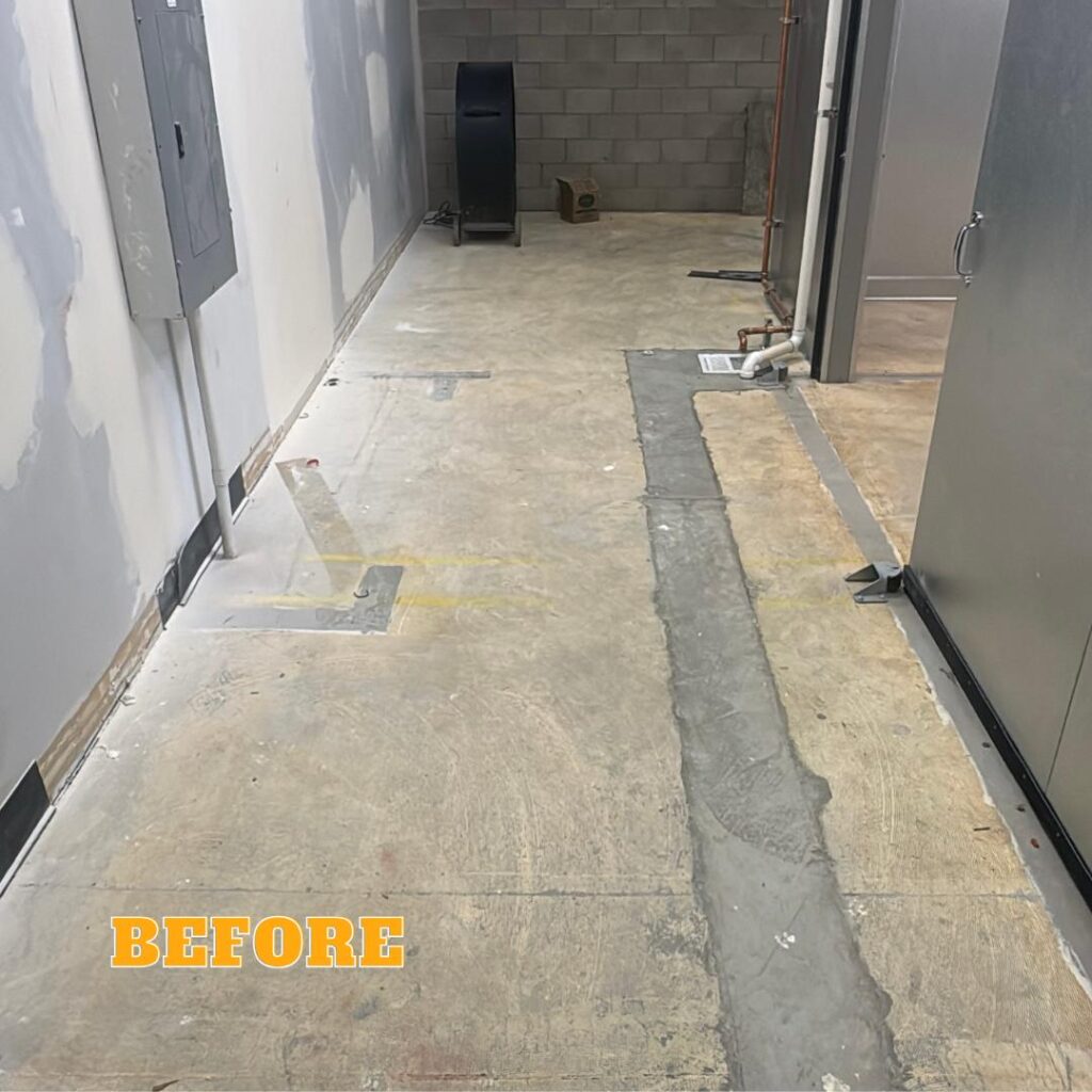 Industrial Concrete Floor Before Epoxy