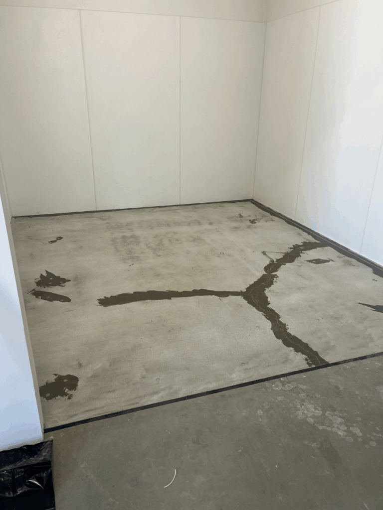prepped concrete for epoxy flooring