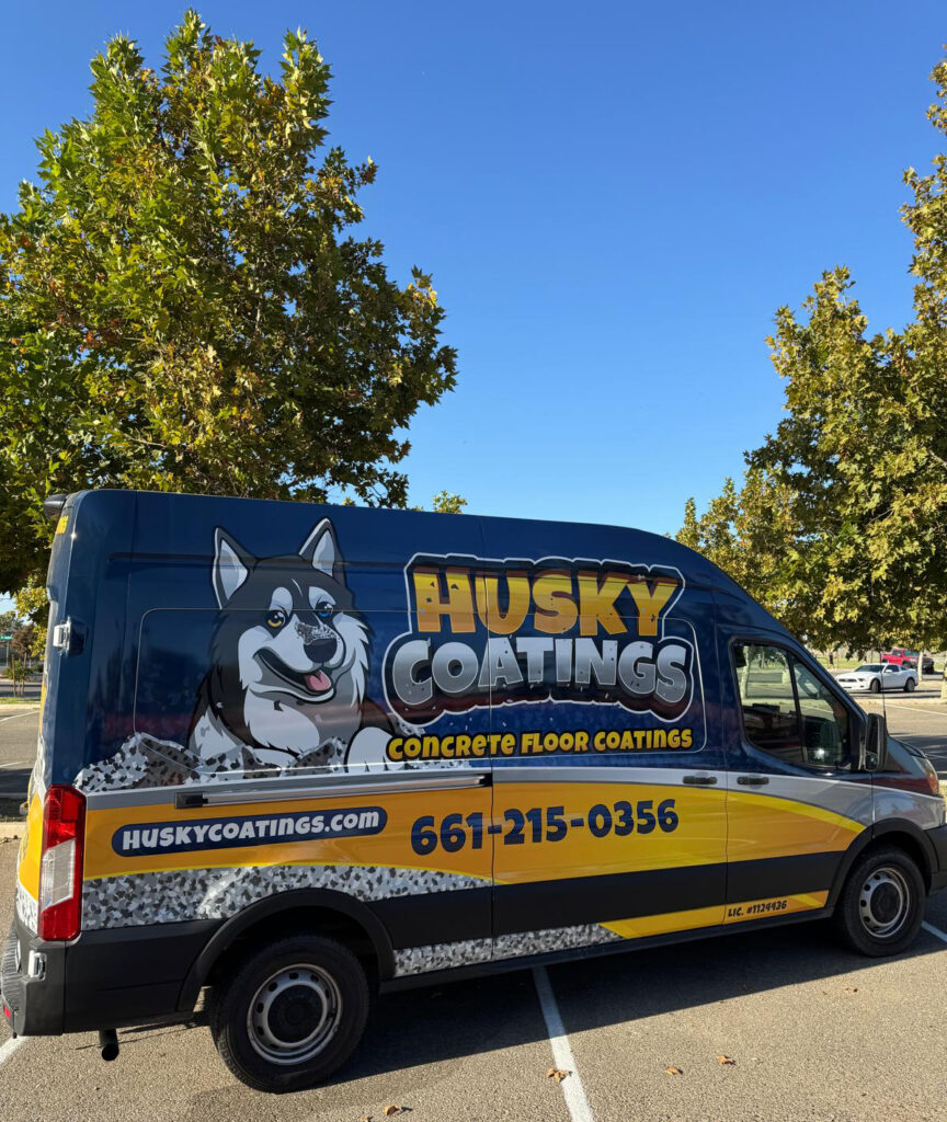 Husky Coatings Van Driving in Bakersfield
