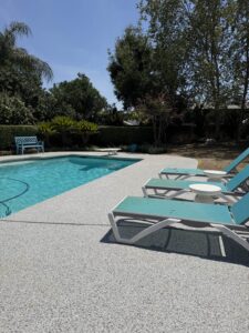 California Grey flake pool deck coating in Bakersfield, CA by Husky Coatings