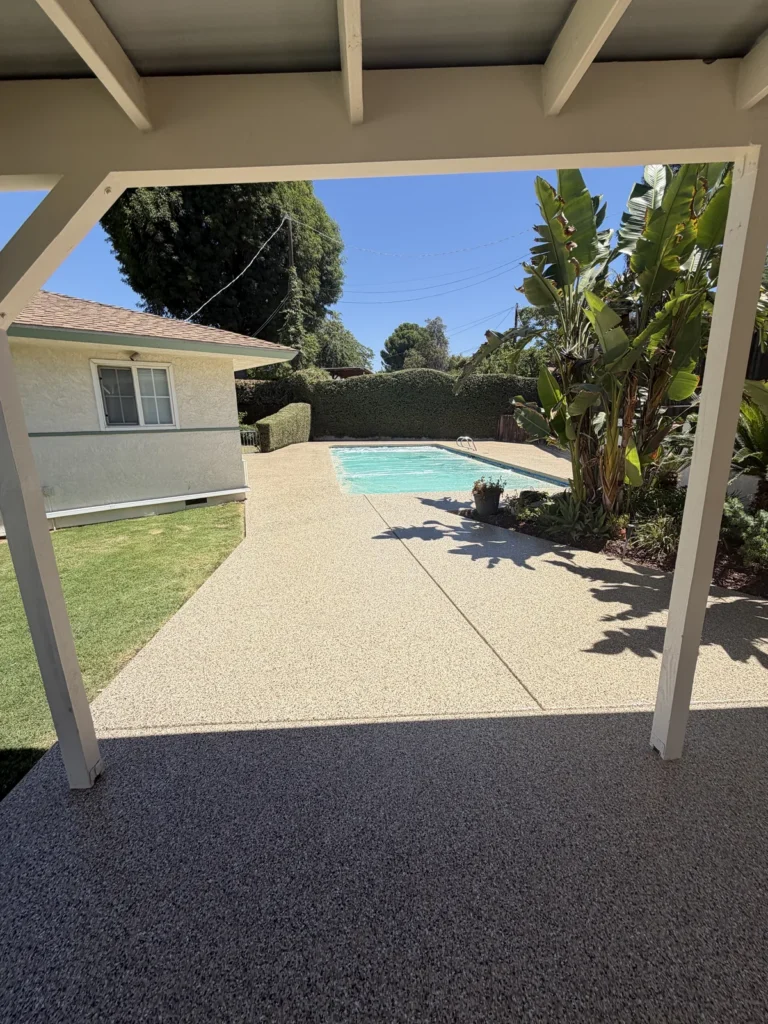 Outback flake pool deck coating in Bakersfield, CA