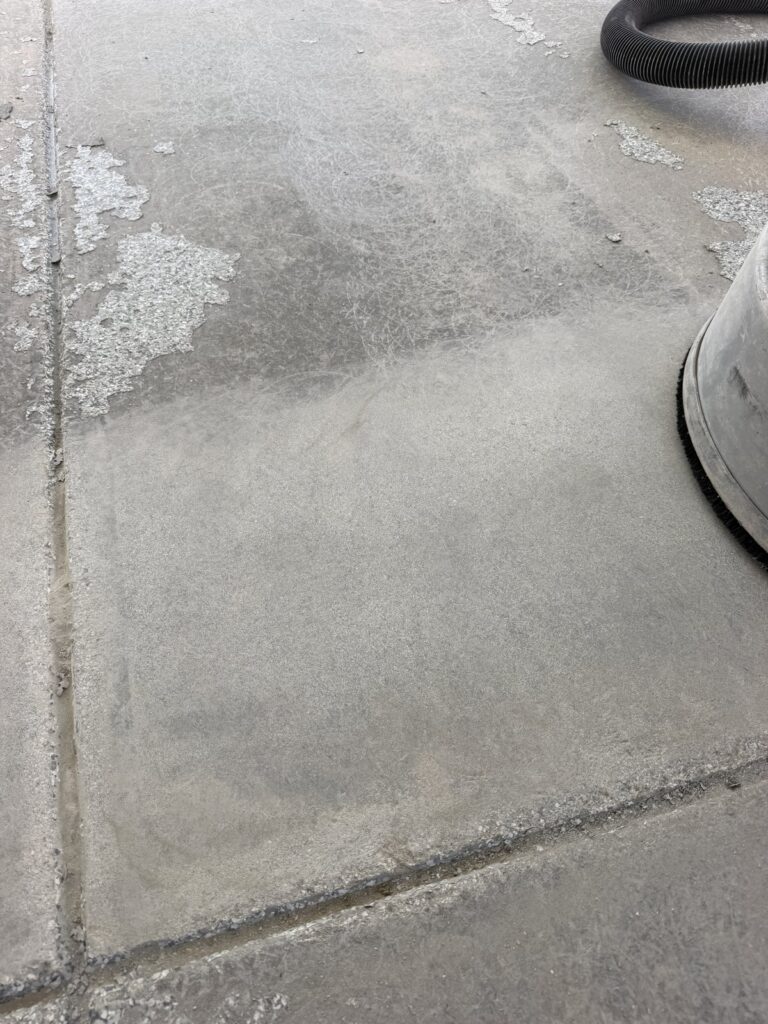 properly prepped concrete vs unprepped before polyaspartic patio coating Bakersfield CA