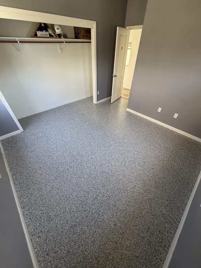 home gym floor coating Bakersfield CA — after