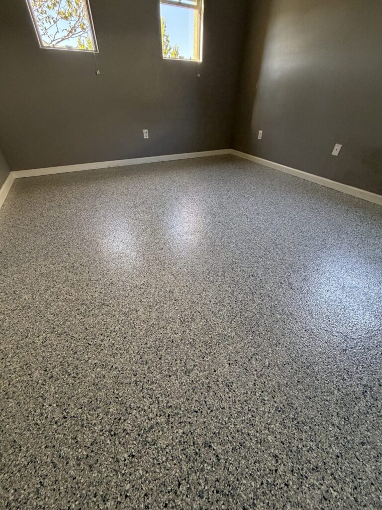 polyurea flake floor coating in Tidal Wave Bakersfield CA — after
